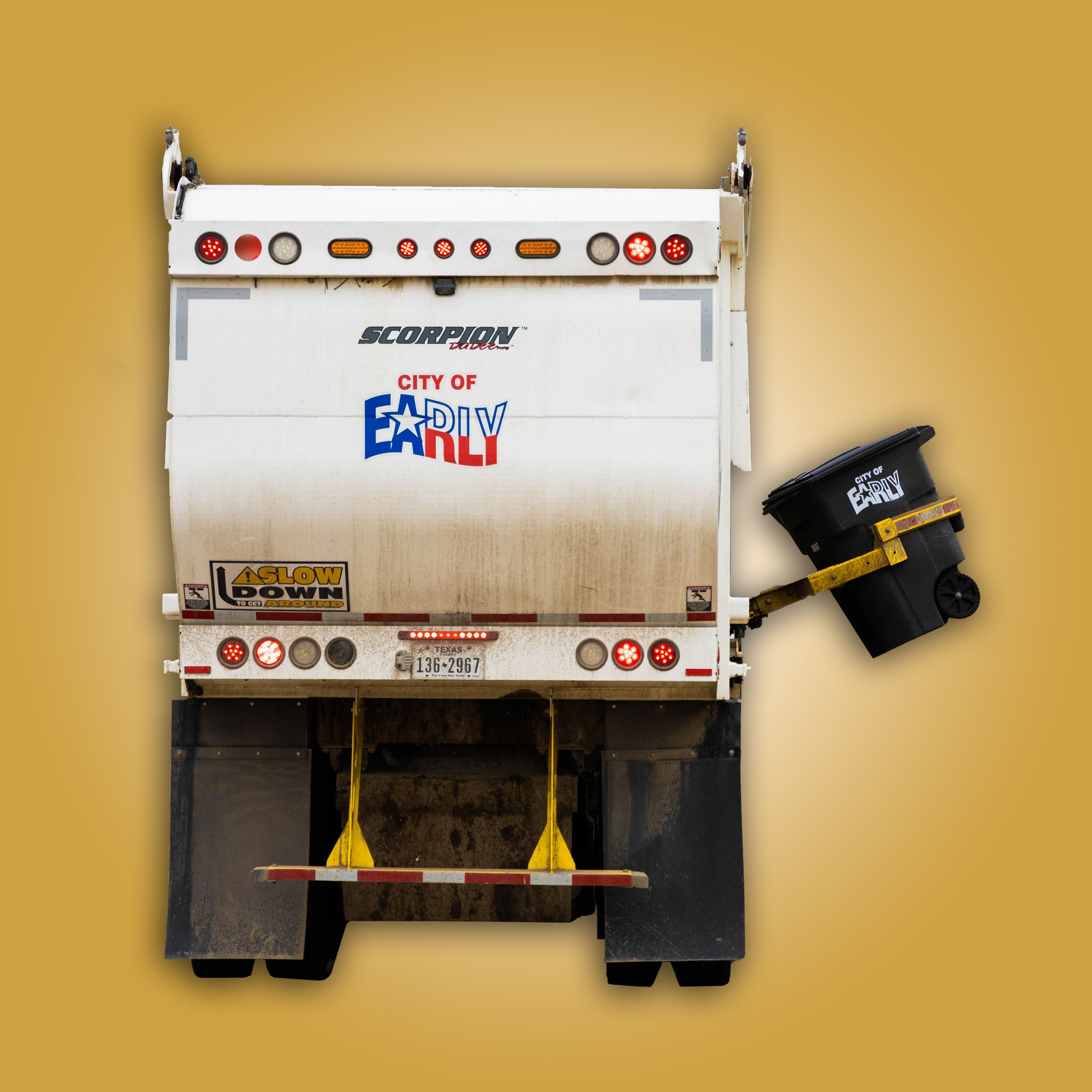 Image of a Residential Trash Truck Icon