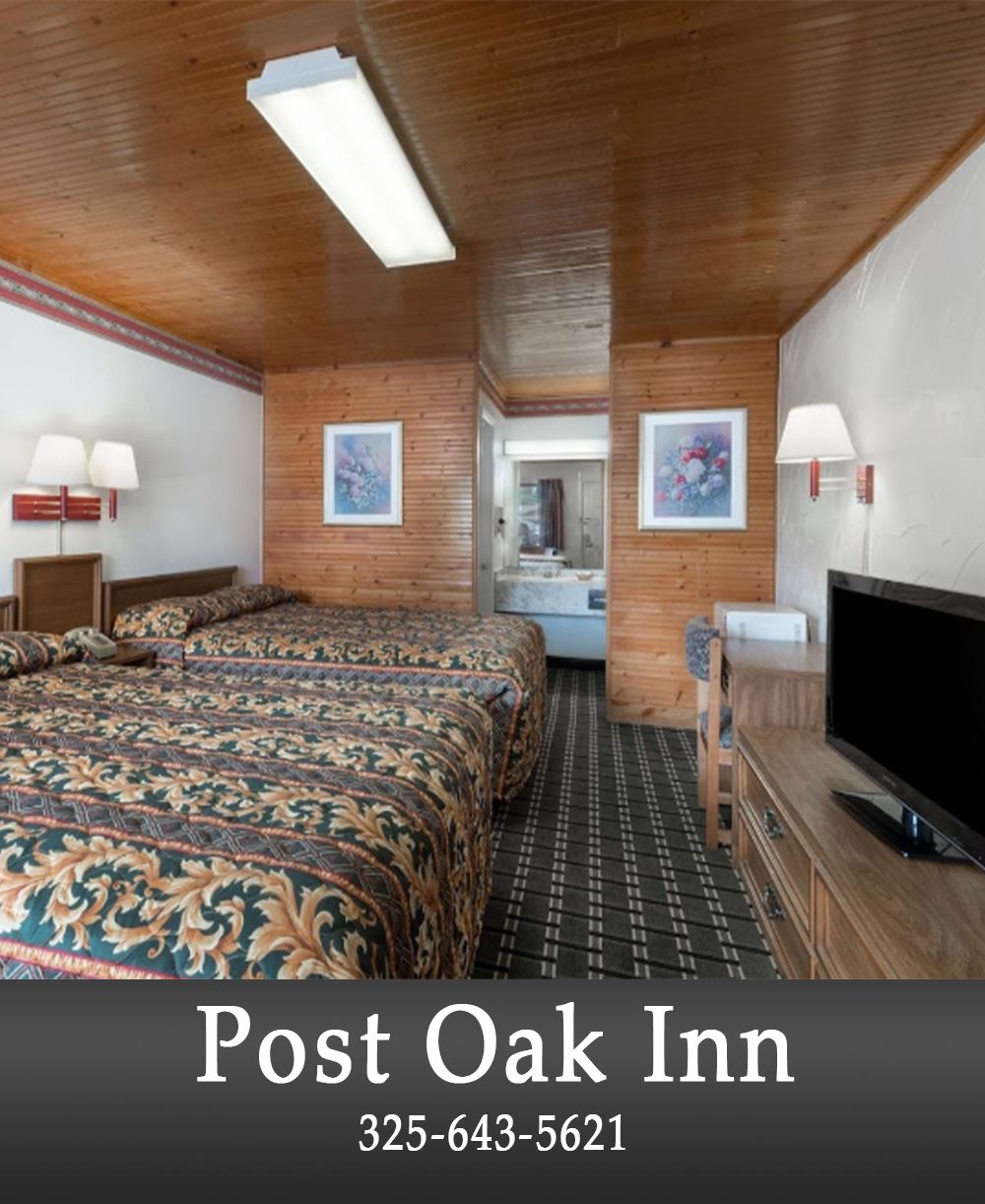 Image of a Hotel Room with Business Information Below #3