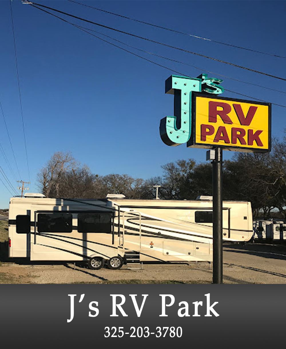 Image of an RV Park with Business Information Below #4