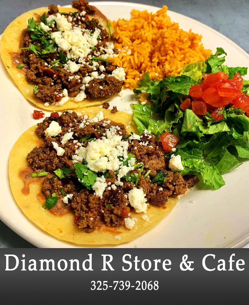 Image of Restaurant Food on a Table with Business Information Below #17