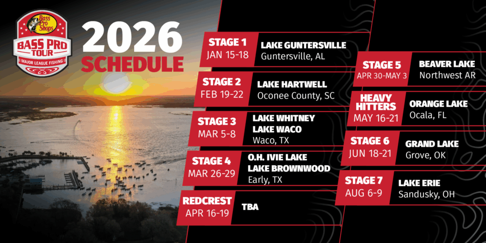 Image of a Graphic of Dates and Locations for a Fishing Tournament