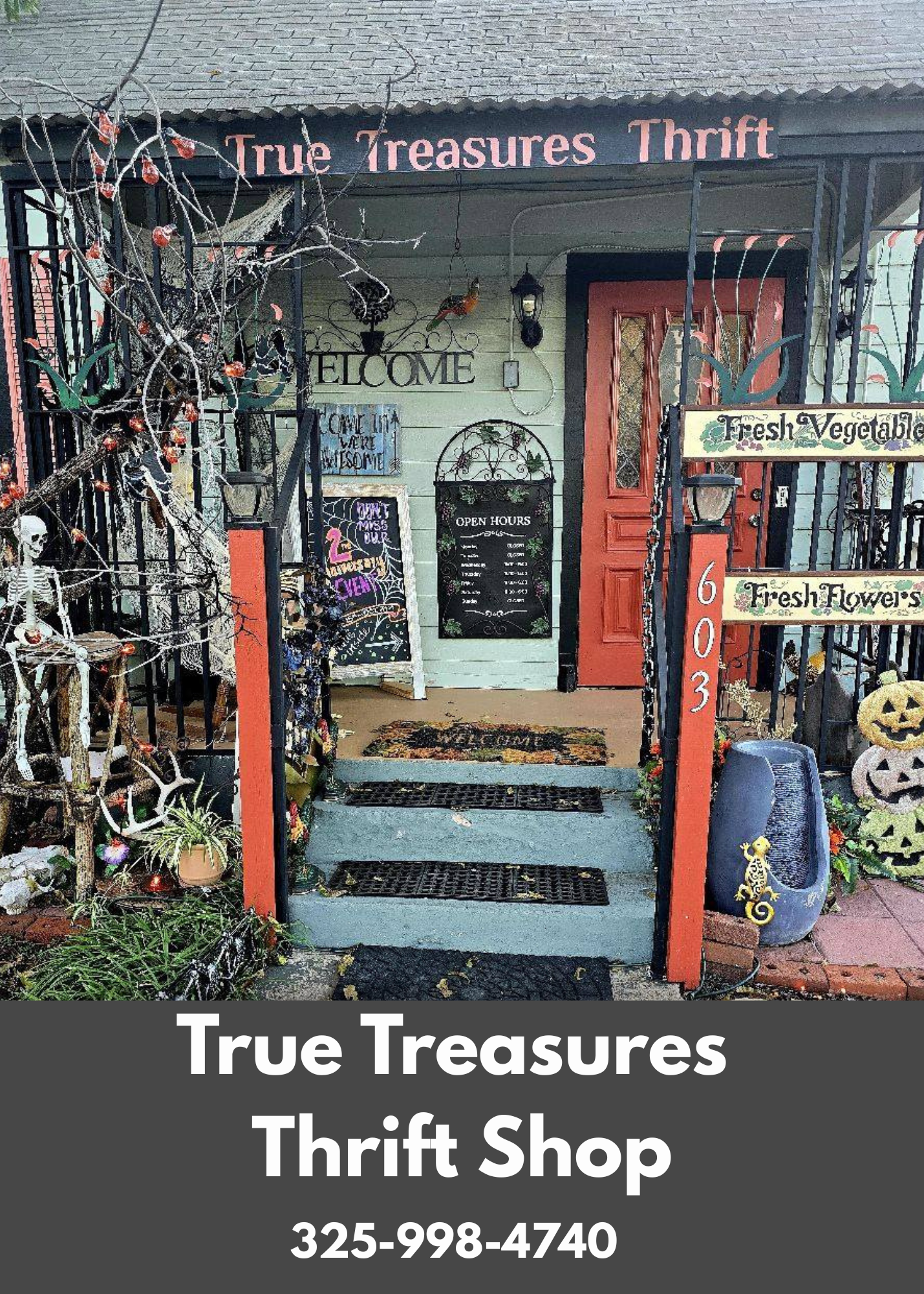 Image of True Treasures Thrift Shop Add.