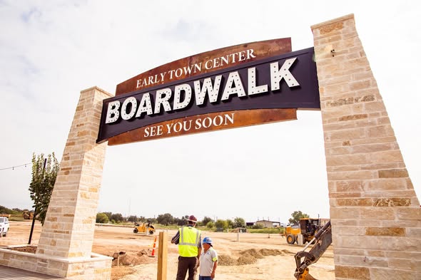 Image of Planting trees at the Boardwalk. 2