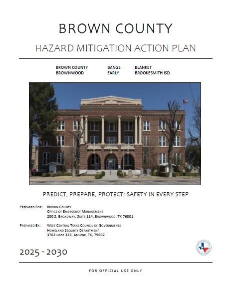 Image of the Brown County Hazard Mitigation Action Plan Cover