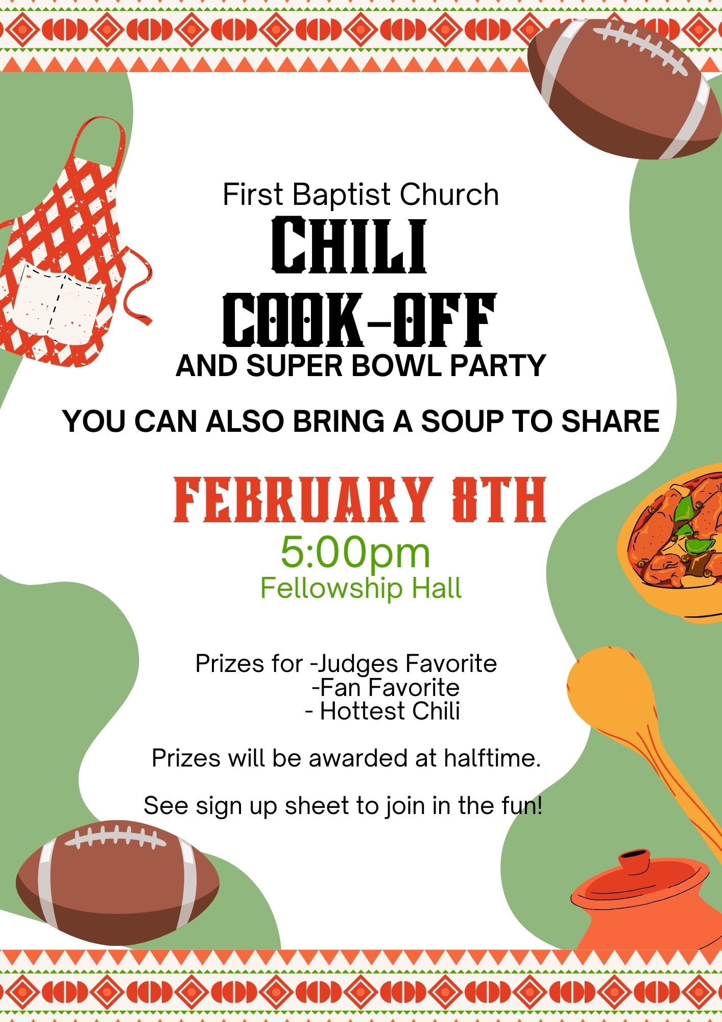 Chili Cook-Off & Super Bowl Party
